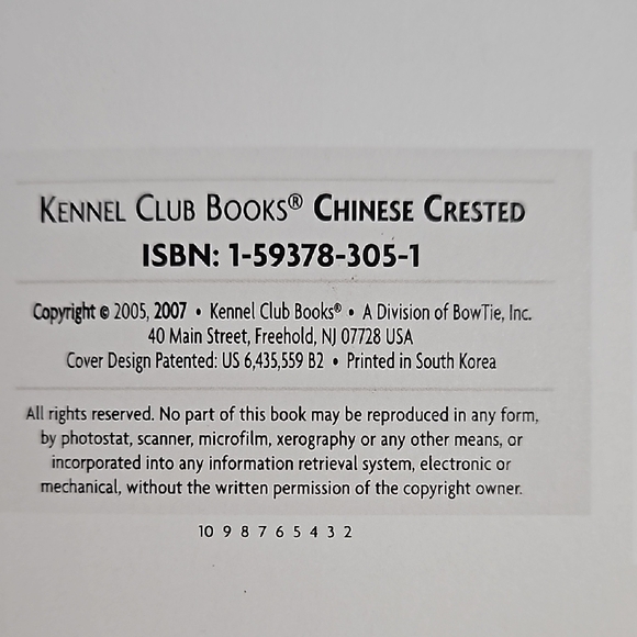 KENNEL CLUB BOOK - Chinese Crested: A Comprehensive Guide-Owning & Caring-Dog - Picture 4 of 10